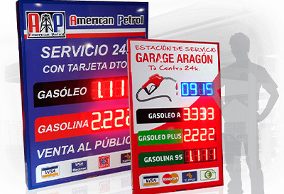 R�tulos LED para gasolineras